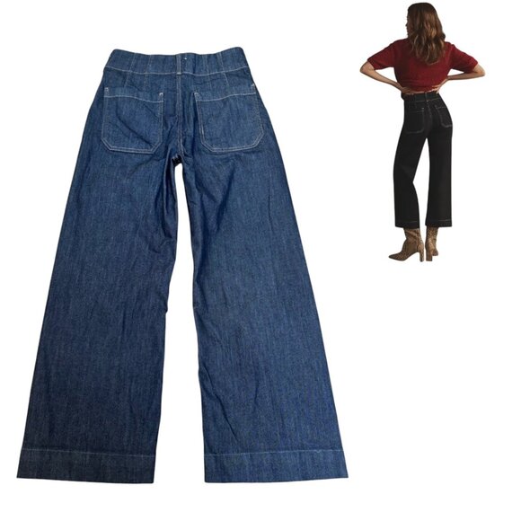 The Colette Crop Wide-Leg Jeans by Maeve sz. 28" EUC - Picture 4 of 5